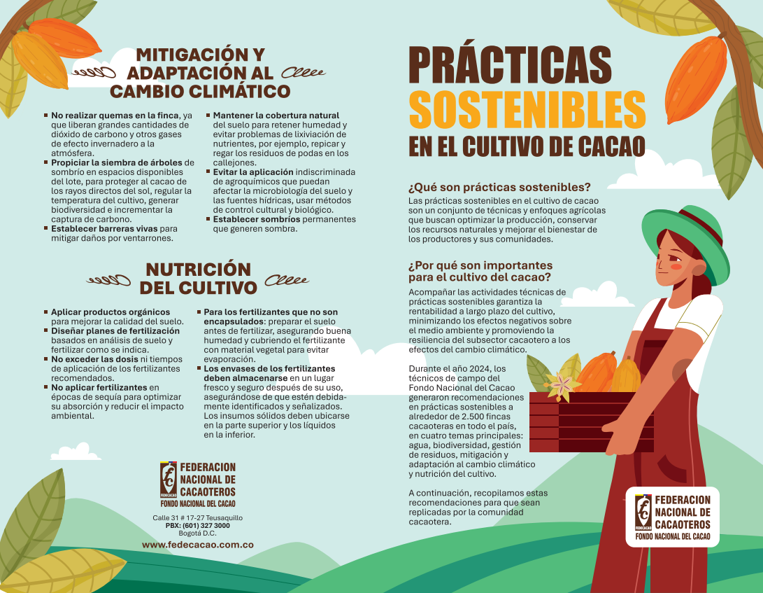 Portada de PRÁCTICAS SOSTENIBLES EN EL CULTIVO DE CACAO